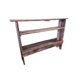 Primitive Hand Made Barn Wood Crock Shelf