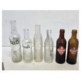 6 Orange Crush Glass Soda Bottles