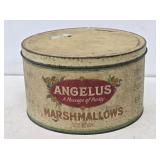 Angelus Marshmallows Metal Advertising Tin