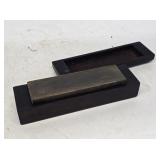 Early Sharpening Stone with Wooden Case