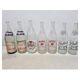 7 Large Glass Soda Bottles