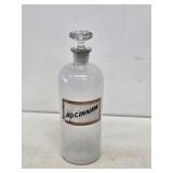 Early Glass Apothecary Jar with Original Label