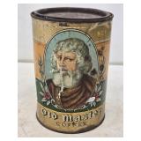 Old Master Coffee Advertising Tin