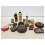 Assorted Advertising Tins