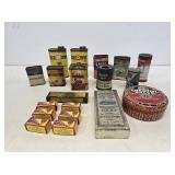 Assorted Advertising Tins & Boxes