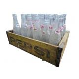 Pepsi-Cola Wooden Bottle Crate with Bottles
