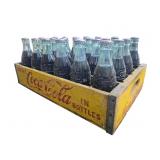 Coca-Cola Wooden Bottle Crate with Bottles