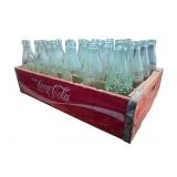 Coca-Cola Wooden Bottle Crate with Bottles