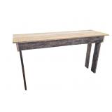 Primitive Hand Made Barn Wood Tall Bar Table