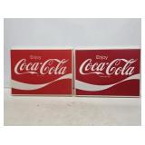 2 Coca-Cola Plastic Rack Signs