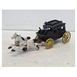 Cast Iron Horsedrawn Stagecoach Toy