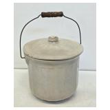 Early Stoneware Chamber Pot with Lid