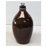 Early Brown Stoneware Hot Water Bottle