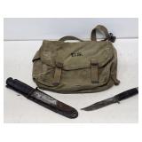 Early US Military Bag and Knives
