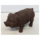 Cast Iron Pig Coin Bank