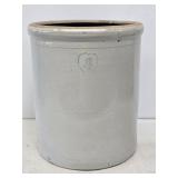 8 Gallon Blue Heart Stoneware Crock