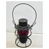 Pennsylvania Railroad Lantern with Red Globe