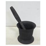 Early Cast Iron Mortar & Pestle