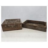 2 Primitive Wooden Crates