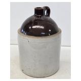 2 Gallon Brown & White Stoneware Jug