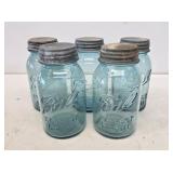 5 Ball Perfect Mason 1 Quart Fruit Jars