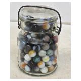 1 Pint Fruit Jar with Marbles