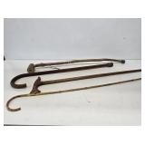 4 Primitive Wooden Canes