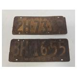 1925 & 1926 New York License Plates