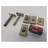 Early Brass Razors & NOS Blades