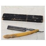 German Clover Brand Straight Razor with Case