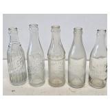 5 Early Glass Beverage Bottles