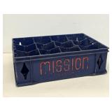 Vintage Mission Beverages Plastic Bottle Crate