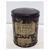 Bowers Peanut Crunch Advertising Tin