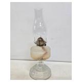 Victorian Glass Oil Lamp with Chimney