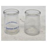 2 Small Glass Creamers