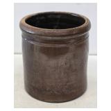 Early 1 Gallon Brown Stoneware Crock