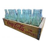 Coca-Cola Wooden Bottle Crate with Bottles
