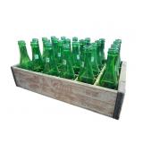 7-Up Wooden Bottle Crate with Bottles