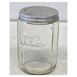 Hoosier Cabinet Glass Tea Jar