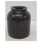 Small Brown Stoneware Wax Seal Jar
