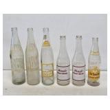 6 Root Beer Glass Soda Bottles