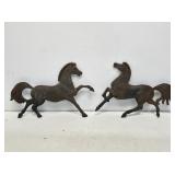 2 Cast Iron Horses Wall Plaques