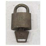 Brass U.S Lock with Key