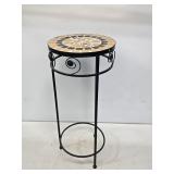 Wrought Iron Plant Stand with Tile Top