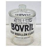 Bovril Beef Bullion Cubes Glass Display Jar