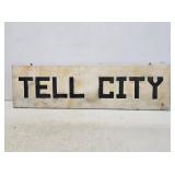 Tell City Painted Wooden Sign