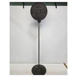 No Parking Here Cast Iron Pedestal Sign