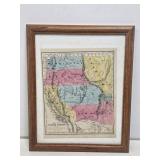 1853 US Western Territories Framed Map
