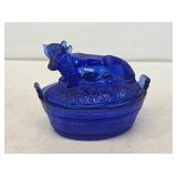 Cobalt Blue Cow on Nest