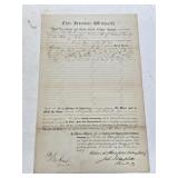 1859 Indiana & Illinois Railway Indenture Document